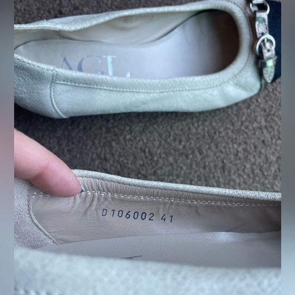 AGL Attilio Guisti Leombruni Shoes Womens 41, 9.5 Ballet Wedge Leather Round Toe - Picture 8 of 11